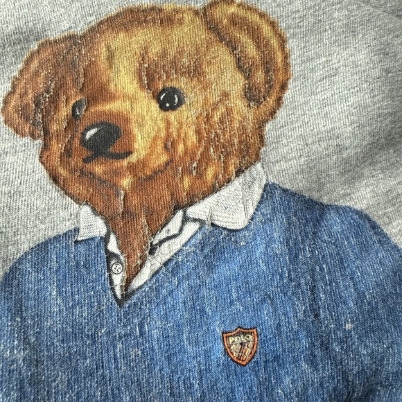 Vintage 90s Polo Ralph Lauren Golf Bear T Shirt Adult Large Gray Shirt Fast Ship - Picture 8 of 9